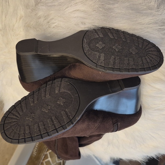 Brown Wedge Boots - Picture 3 of 8